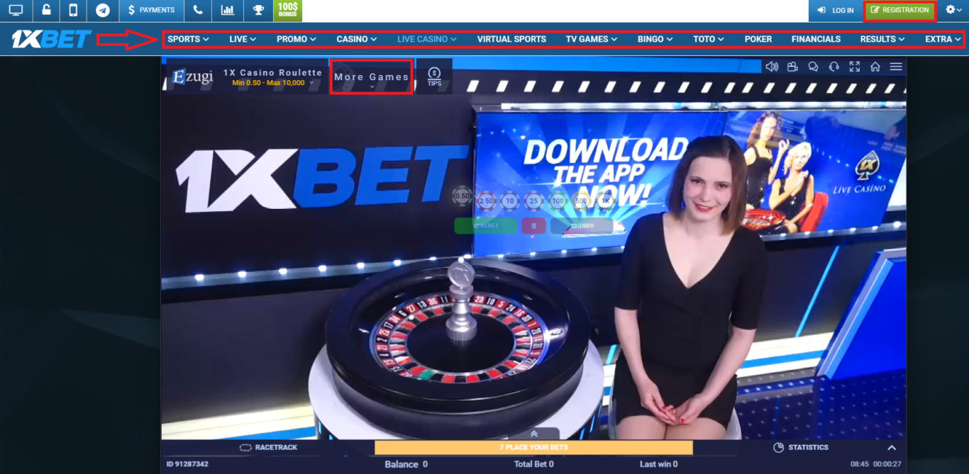 1xBet bonus actions